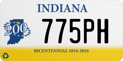 IN license plate 775PH