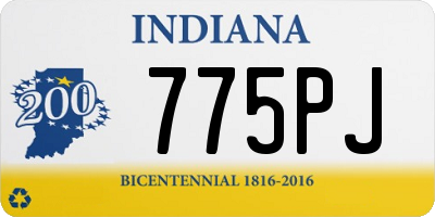 IN license plate 775PJ