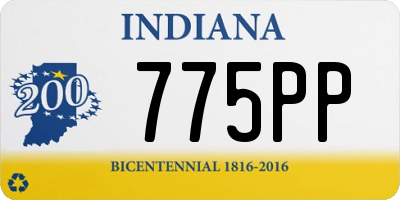 IN license plate 775PP