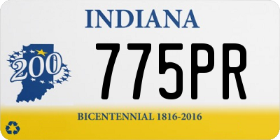 IN license plate 775PR