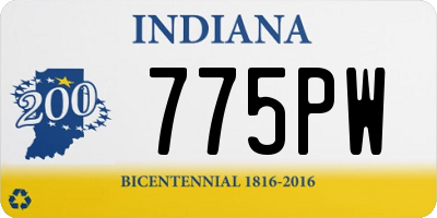 IN license plate 775PW