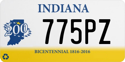 IN license plate 775PZ