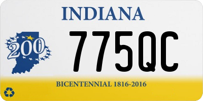 IN license plate 775QC