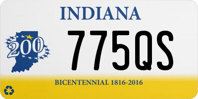 IN license plate 775QS