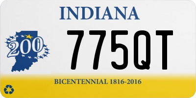 IN license plate 775QT