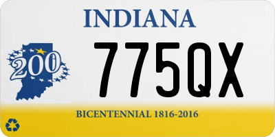 IN license plate 775QX