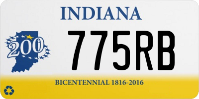 IN license plate 775RB