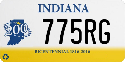 IN license plate 775RG