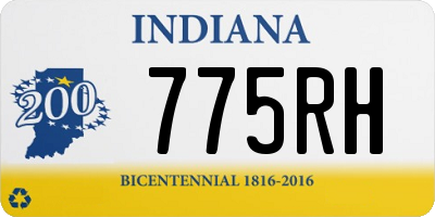 IN license plate 775RH