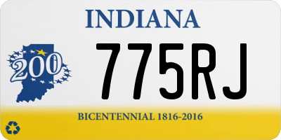 IN license plate 775RJ