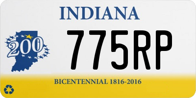 IN license plate 775RP