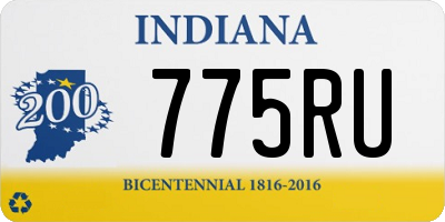 IN license plate 775RU