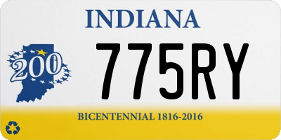 IN license plate 775RY