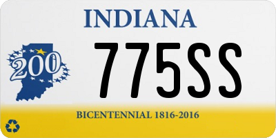 IN license plate 775SS