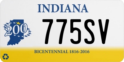 IN license plate 775SV