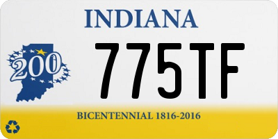 IN license plate 775TF