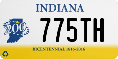 IN license plate 775TH