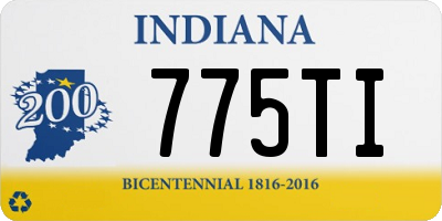 IN license plate 775TI