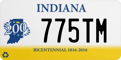 IN license plate 775TM