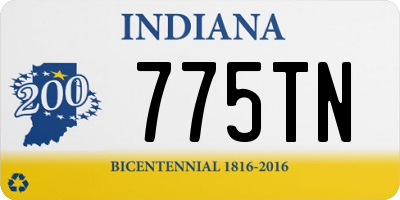 IN license plate 775TN