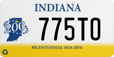 IN license plate 775TO