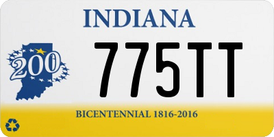 IN license plate 775TT