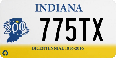 IN license plate 775TX