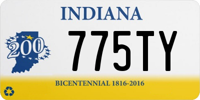 IN license plate 775TY