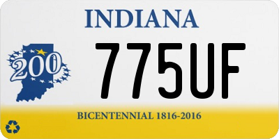 IN license plate 775UF