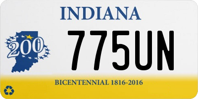 IN license plate 775UN