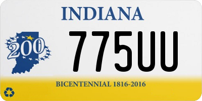 IN license plate 775UU