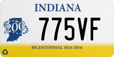 IN license plate 775VF