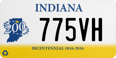 IN license plate 775VH