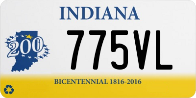 IN license plate 775VL