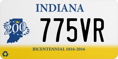 IN license plate 775VR