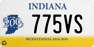 IN license plate 775VS