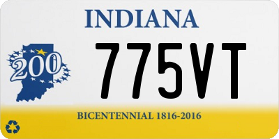 IN license plate 775VT