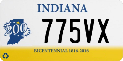 IN license plate 775VX