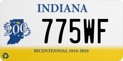 IN license plate 775WF