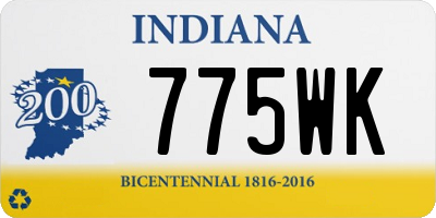 IN license plate 775WK