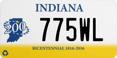 IN license plate 775WL