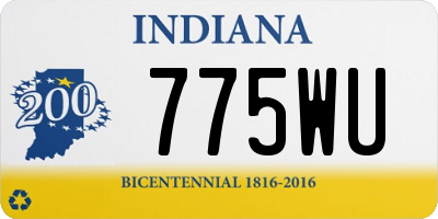 IN license plate 775WU