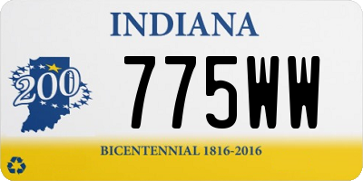 IN license plate 775WW