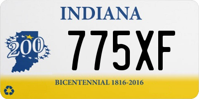 IN license plate 775XF