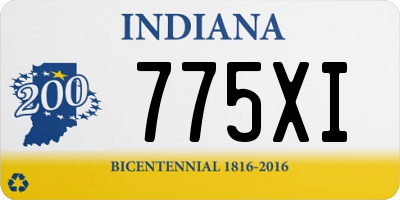 IN license plate 775XI