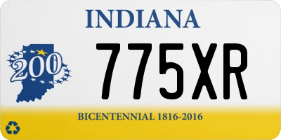 IN license plate 775XR