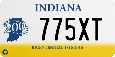 IN license plate 775XT