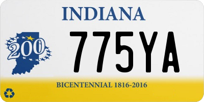 IN license plate 775YA