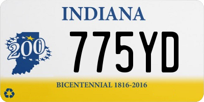 IN license plate 775YD