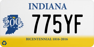 IN license plate 775YF